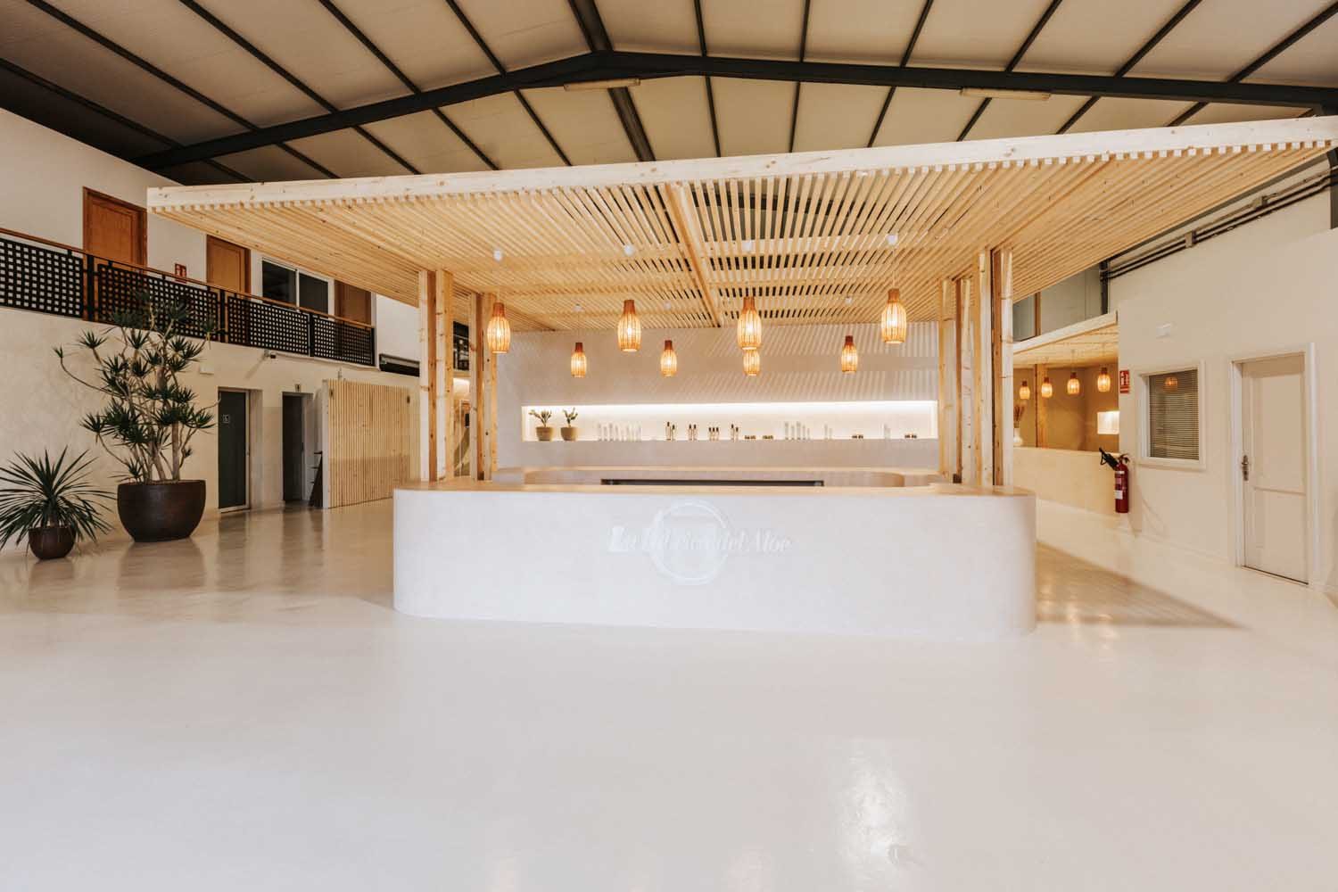 Wide hall with the reception desk visible in the distance